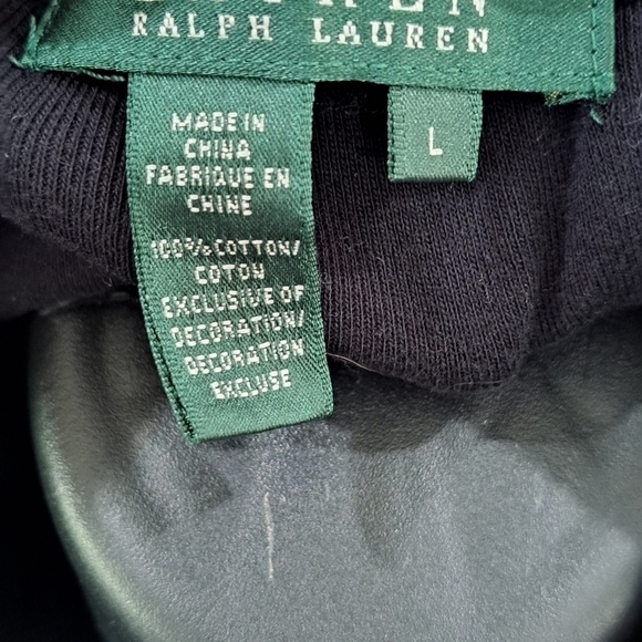 Lauren Ralph Lauren Women's Black and White Crest Short Sleeve T-shirt Cotton L - Picture 5 of 11